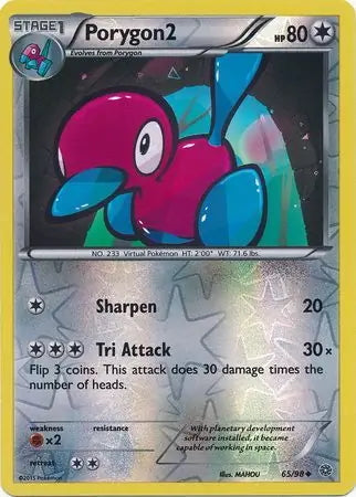 Ancient Origins Porygon2 #65/98 reverse holo
